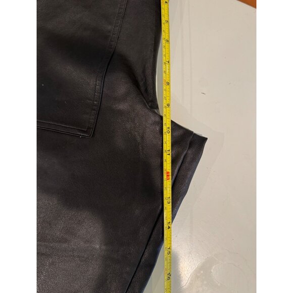 Spanx Faux Leather Joggers S Black Elastic Waist Stretch Pockets Pants - Picture 9 of 10